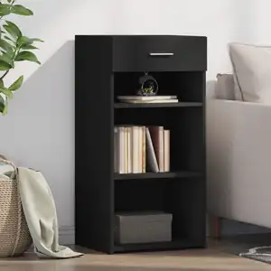 vidaXL Buffet noir 45x42,5x93 cm bois d'ingénierie pas cher