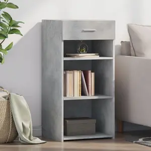 vidaXL Buffet gris béton 45x42,5x93 cm bois d'ingénierie pas cher