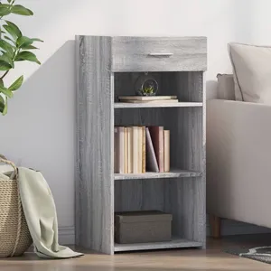 vidaXL Buffet sonoma gris 45x42,5x93 cm bois d'ingénierie pas cher