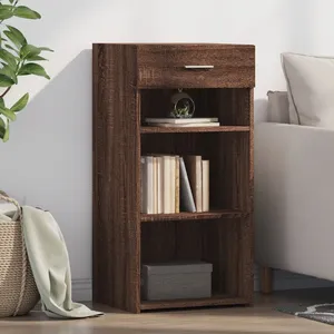 vidaXL Buffet chêne marron 45x42,5x93 cm bois d'ingénierie pas cher