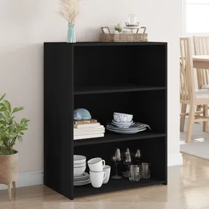 vidaXL Buffet noir 70x41x93 cm bois d'ingénierie pas cher