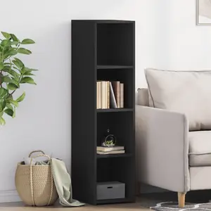 vidaXL Buffet noir 30x41x124 cm bois d'ingénierie pas cher
