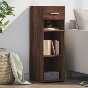 vidaXL Buffet chêne marron 30x42,5x93 cm bois d'ingénierie pas cher