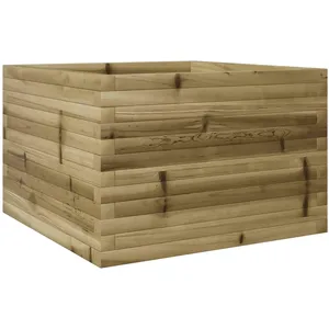 vidaXL Jardinière 70x70x45,5 cm bois de pin imprégné pas cher