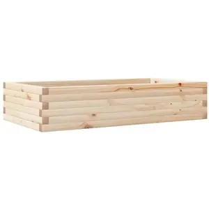vidaXL Jardinière 110x60x23 cm bois de pin massif pas cher