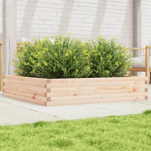 vidaXL Jardinière 110x110x23 cm bois de pin massif pas cher