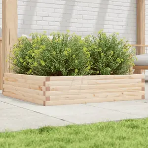 vidaXL Jardinière 100x100x23 cm bois de pin massif pas cher