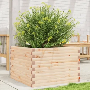 vidaXL Jardinière 70x70x45,5 cm bois de pin massif pas cher