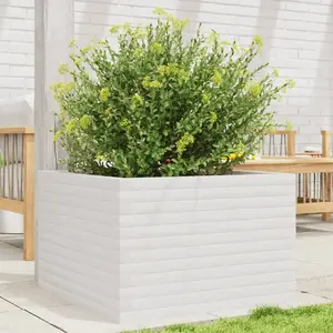 Comparateur de prix : vidaXL Jardinière blanc 70x70x45,5 cm bois de pin massif