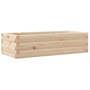 vidaXL Jardinière 90x40x23 cm bois de pin massif pas cher