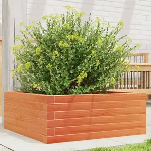 vidaXL Jardinière cire marron 60x60x23 cm bois de pin massif pas cher