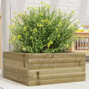 vidaXL Jardinière 50x50x23 cm bois de pin imprégné pas cher