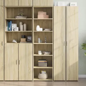 vidaXL Buffet haut chêne sonoma 50x41x185 cm bois d'ingénierie pas cher