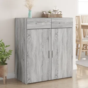 vidaXL Buffet sonoma gris 80x42,5x93 cm bois d'ingénierie pas cher