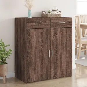 vidaXL Buffet chêne marron 80x42,5x93 cm bois d'ingénierie pas cher