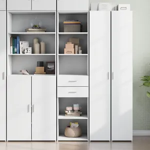 vidaXL Buffet haut blanc 45x42,5x185 cm bois d'ingénierie pas cher