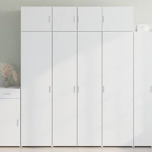 vidaXL Buffet haut blanc 80x42,5x185 cm bois d'ingénierie pas cher