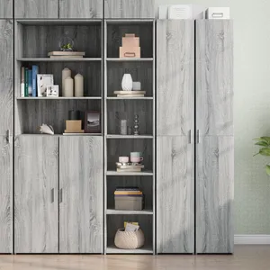 vidaXL Buffet haut sonoma gris 40x41x185 cm bois d'ingénierie pas cher