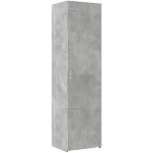 vidaXL Buffet haut gris béton 50x42,5x185 cm bois d'ingénierie pas cher