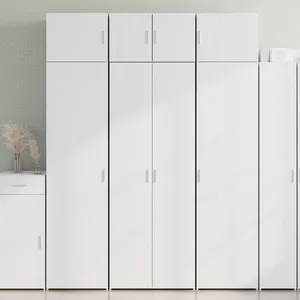 Comparateur de prix : vidaXL Buffet haut blanc 70x42,5x185 cm bois d'ingénierie