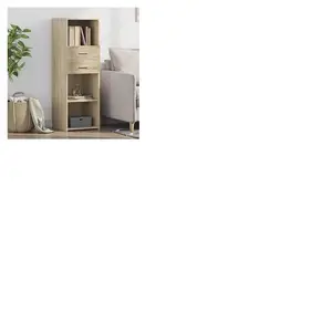 vidaXL Buffet haut chêne sonoma 40x42,5x124 cm bois d'ingénierie pas cher