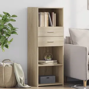 vidaXL Buffet haut chêne sonoma 45x42,5x124 cm bois d'ingénierie pas cher