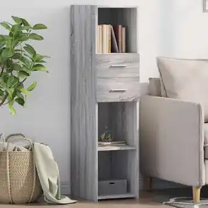 vidaXL Buffet haut sonoma gris 30x42,5x124 cm bois d'ingénierie pas cher