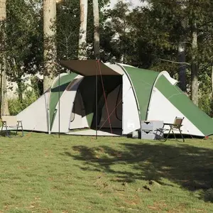 vidaXL Tente familiale à dôme 6 personnes vert imperméable pas cher