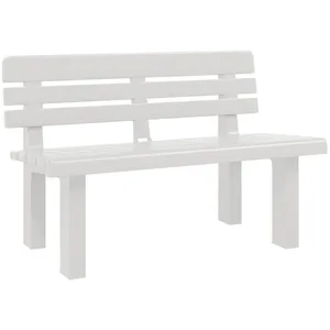 vidaXL Banc de jardin blanc 110x52x71 cm polypropylène pas cher