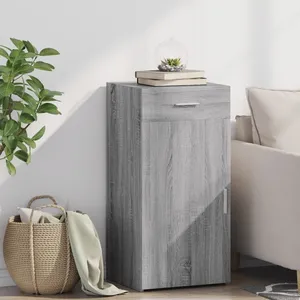 vidaXL Buffet sonoma gris 45x42,5x93 cm bois d'ingénierie pas cher