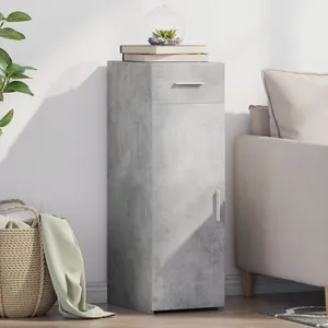 Comparateur de prix : vidaXL Buffet gris béton 30x42,5x93 cm bois d'ingénierie