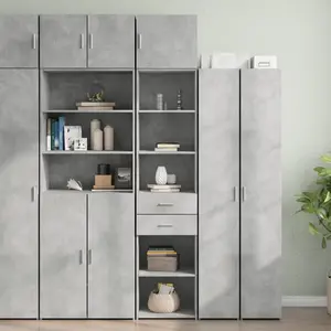 vidaXL Armoire de rangement mince gris béton 45x42,5x225 cm pas cher