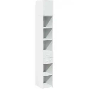 vidaXL Armoire de rangement mince blanc 30x42,5x225 cm pas cher
