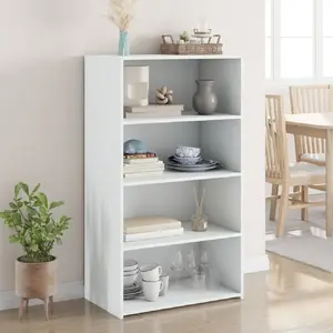 vidaXL Buffet haut blanc 70x41x124 cm bois d'ingénierie pas cher