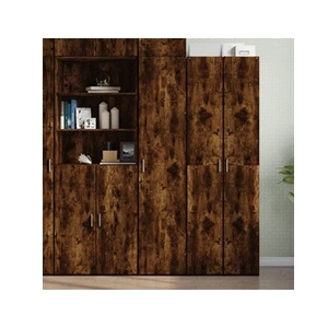vidaXL Buffet haut chêne fumé 40x42,5x185 cm bois d'ingénierie pas cher