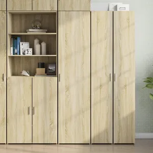 vidaXL Buffet haut chêne sonoma 45x42,5x185 cm bois d'ingénierie pas cher