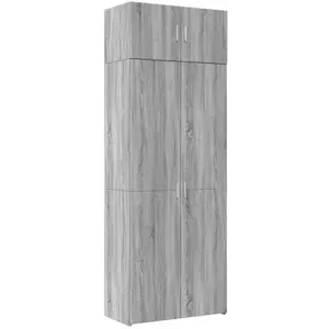 vidaXL Armoire de rangement sonoma gris 80x42,5x225 cm pas cher