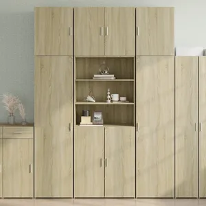 vidaXL Buffet haut chêne sonoma 80x42,5x249 cm bois d'ingénierie pas cher