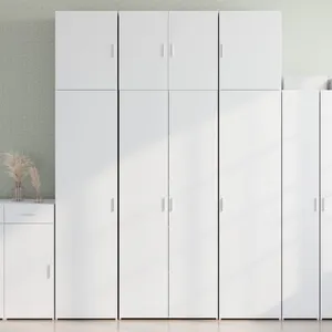 vidaXL Buffet haut blanc 80x42,5x249 cm bois d'ingénierie pas cher