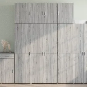 vidaXL Buffet haut sonoma gris 80x42,5x249 cm bois d'ingénierie pas cher