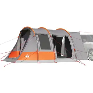 Vidaxl tente de voiture 2 personnes gris et orange imperméable