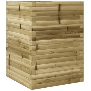 vidaXL Jardinière 50x50x68,5 cm bois de pin imprégné pas cher
