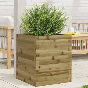 vidaXL Jardinière 40x40x46 cm bois de pin imprégné pas cher