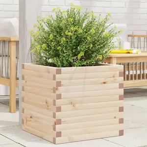 Comparateur de prix : vidaXL Jardinière 50x50x46 cm bois de pin massif