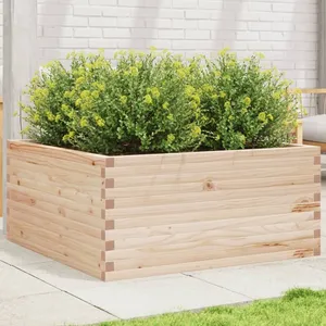 vidaXL Jardinière 100x100x46 cm bois de pin massif pas cher