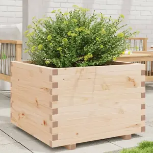 vidaXL Jardinière 70x70x49,5 cm bois de pin massif pas cher
