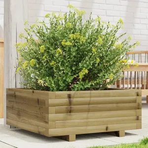 vidaXL Jardinière 60x60x26,5 cm bois de pin imprégné pas cher