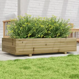 vidaXL Jardinière 110x60x26,5 cm bois de pin imprégné pas cher