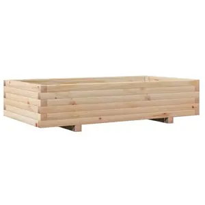 vidaXL Jardinière 110x60x26,5 cm bois de pin massif pas cher