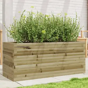 vidaXL Jardinière 110x40x45,5 cm bois de pin imprégné pas cher